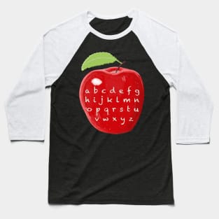 Teacher's Alphabet Abc Apple Baseball T-Shirt